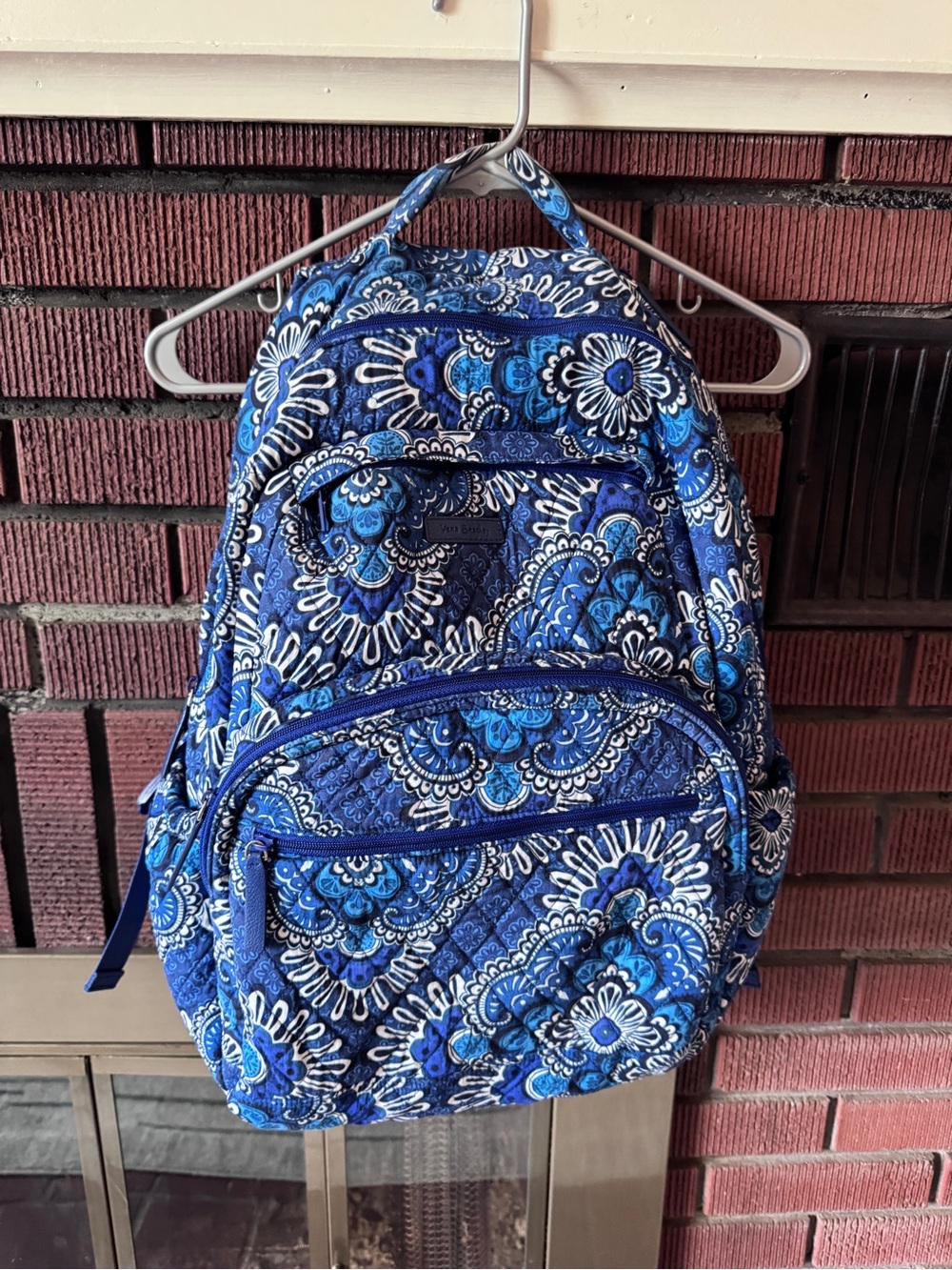 Vera Bradley Blue Floral Quilted Backpack